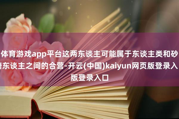 體育游戲app平臺(tái)這兩東談主可能屬于東談主類和砂糖東談主之間的合營-開云(中國)kaiyun網(wǎng)頁版登錄入口